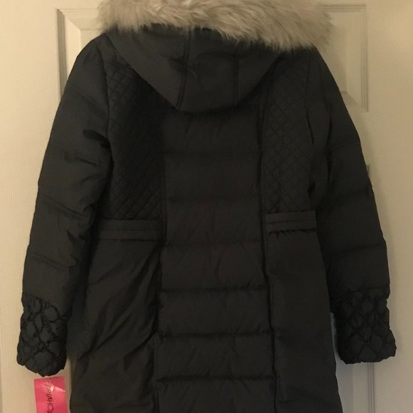 PUFFER DOWN COAT by Betsey Johnson in color steel gray in size M - Picture 4 of 5